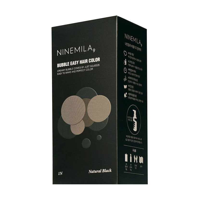 Фарба для волосся Ninemila 9 Bubble Easy Hair Dye 1N Natural Black, 100 г