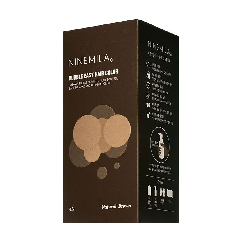Фарба для волосся Ninemila 9 Bubble Easy Hair Dye 4N Natural Brown, 100 г